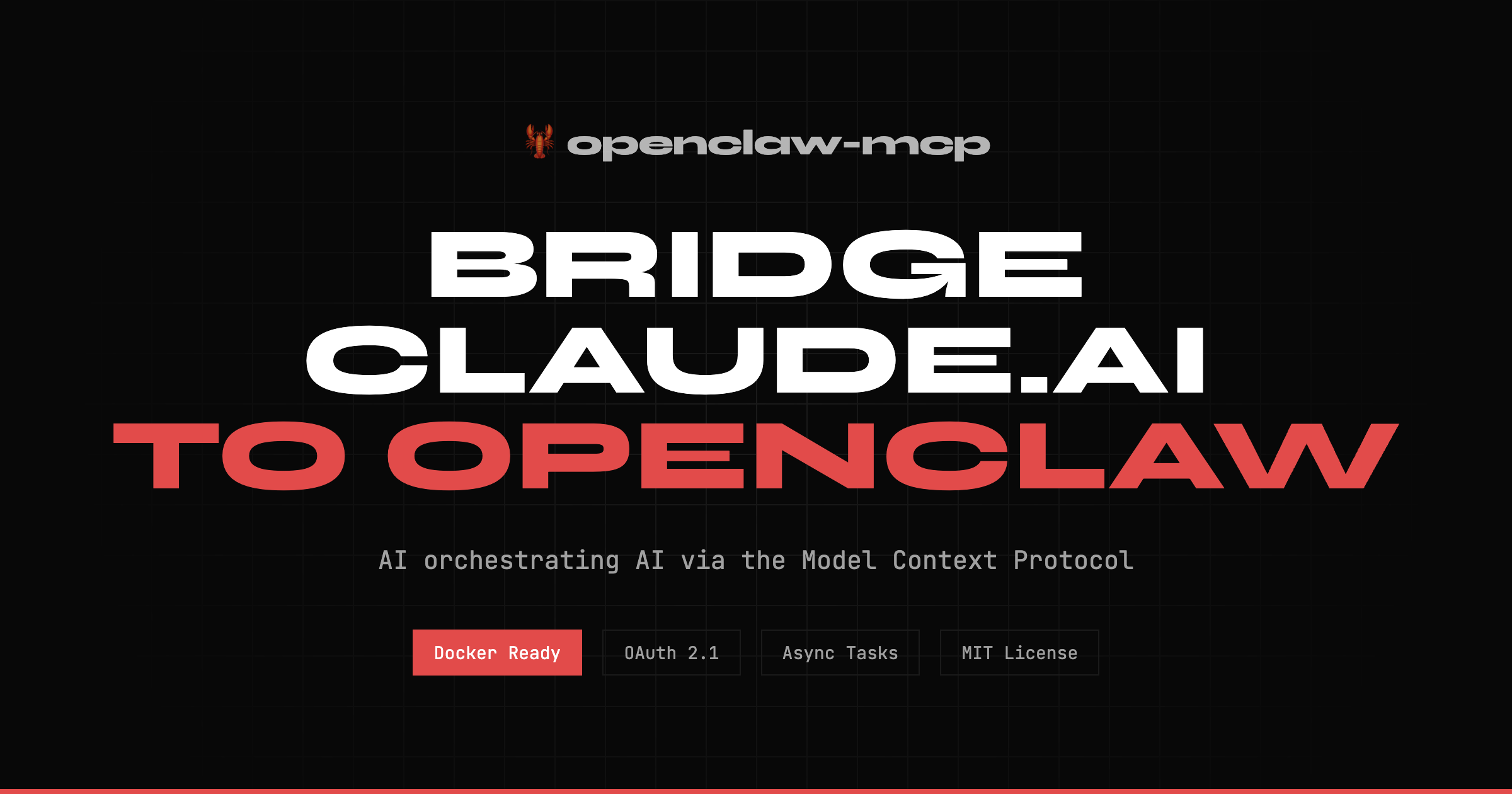 openclaw-mcp | Bridge Claude.ai to OpenClaw